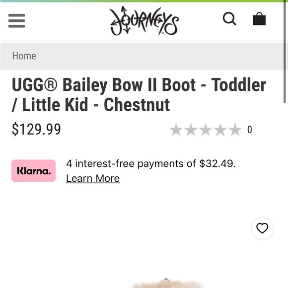 UGG® Bailey Bow II Toddler Boot - Picture 7 of 7